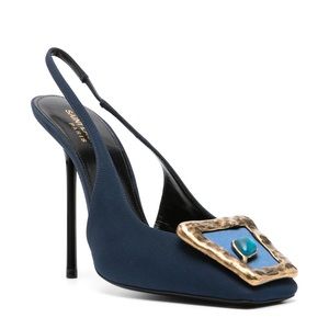 NEVER WORN YSL Saint Laurent slingback Maxine heels